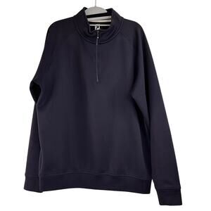 FJ FootJoy Men's Blue Navy 1/2 Zip Pullover Sweater Size Large